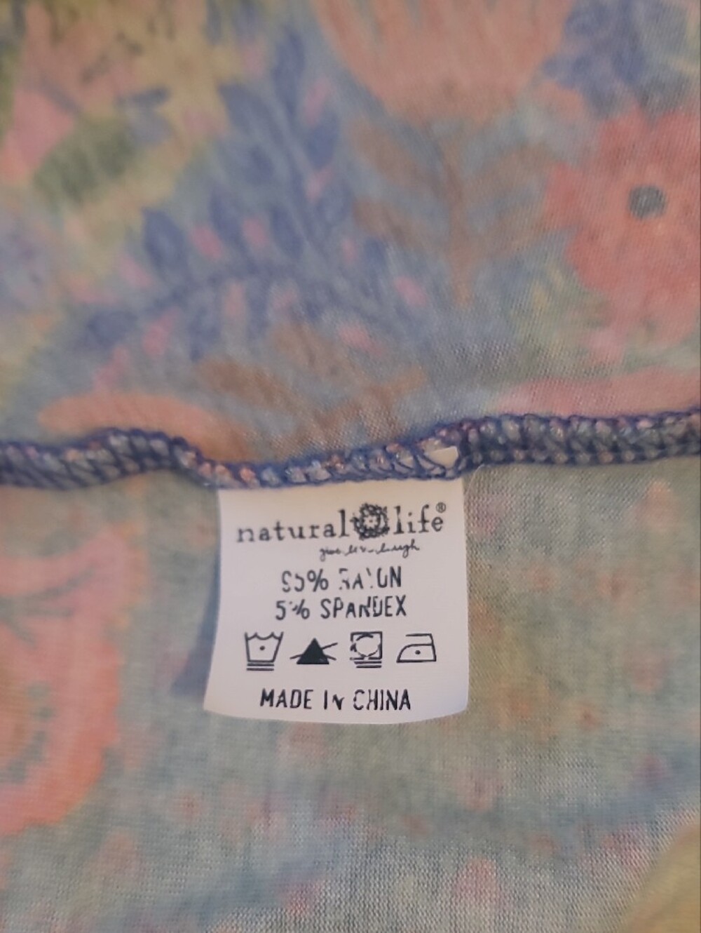 NATURAL LIFE Pink, Blue and Green Boho Floral Maxi Skirt - Picture 4 of 6